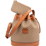 Celine Macadam Monogram Drawstring Bucket Shoulder Bag