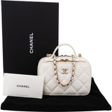 Chanel Quilted Lambskin Vanity Chain Crossbody Handbag