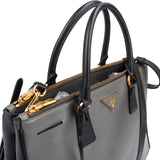 Prada Bicolor Saffiano Leather Galleria Handbag