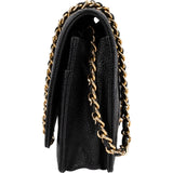 Chanel Quilted Caviar Leather Wallet On Chain Crossbody Bag