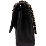Chanel Quilted Caviar Leather Jumbo Double Flap Crossbody Bag