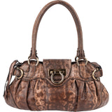 Salvatore Ferragamo Python Marisa Satchel Shoulder Bag