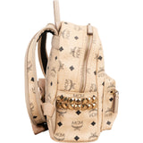 MCM Monogram Visetos Stark Studded Mini Backpack