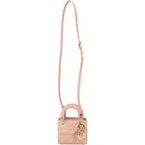 Christian Dior Lambskin Micro Lady Dior Crossbody Handbag
