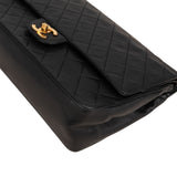 Chanel Quilted Lambskin 24K Gold Double Flap Shoulder Bag