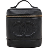 Chanel Caviar Leather Vertical Vanity Case Handbag