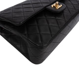Chanel Quilted Lambskin 24K Gold Medium Double Flap Shoulder Bag