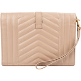 Saint Laurent Chevron Grain de Poudre Matelassé Pouch Bag