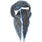 Hermès Bleu Lavande Plissé Twilly Scarf Tuch
