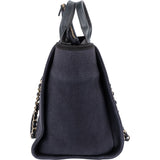 Chanel Bleu Cotton Deauville Tote Handbag
