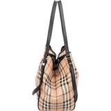 Burberry Nova-Check Haymarket Hobo Shoulder Bag
