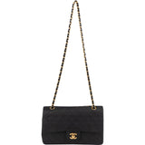 [🔄️B08 / F44] Chanel Quilted Lambskin Medium Double Flap Shoulder Bag - vintageandkickz