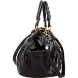Miu Miu Vitello Shine Leather Bow Bauletto Handbag