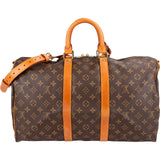 Louis Vuitton Monogram Canvas Keepall 45 Bandoulière Travel Bag
