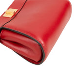 Fendi Red Calfskin Micro Nano Peekaboo Crossbody Handbag