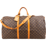 Louis Vuitton Monogram Canvas Keepall 60 Bandoulière Travel Bag