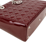Christian Dior Quilted Patent Leather Lady Dior Handbag - vintageandkickz