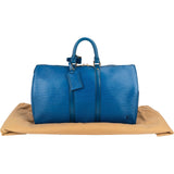 Louis Vuitton Blue Epi Leather Keepall 45 Travel Bag