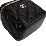 Chanel Quilted Lambskin Mini Vanity Case Crossbody Bag