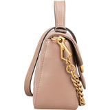 Gucci Nude Matelassé Leather GG Marmont Small Top Handle Crossbody Handbag