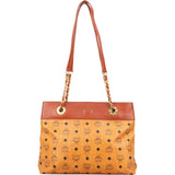 MCM Monogram Visetos Chain Tote Shoulder Bag