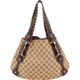 Gucci Monogram GG Canvas Babouska Indy Horsebit Tote Shoulder Bag