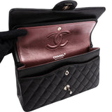 Chanel Quilted Lambskin Palladium Medium Double Flap Shoulder Bag