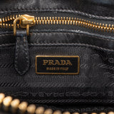 Prada Black Nappa Leather Gauffre Satchel Handbag