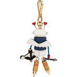 Prada Saffiano Leather Metal Amor Cupido Robot Bag Charm Accessoires