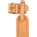 [🔄️B21 / F48] Louis Vuitton Vachetta Leather Luggage Tag - vintageandkickz