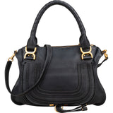 Chloé Black Grained Calfskin Marcie Handbag