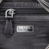 Prada Tessuto and Leather Triangle Hobo Shoulder Bag