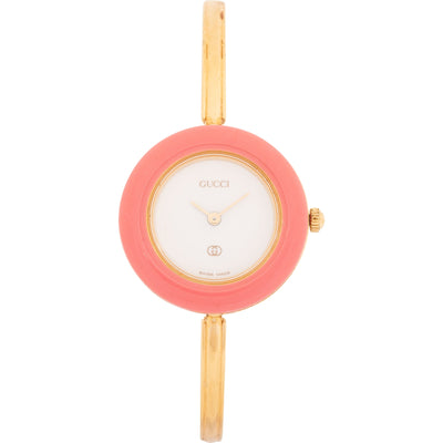 Gucci Gold Tone Change Bezel 11/12.2 Bangle Woman Watch