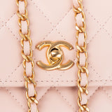 Chanel Quilted Lambskin Adjustable Ball Wallet On Chain Crossbody Bag