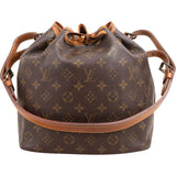 Louis Vuitton Monogram Canvas Sac Noé Petit Shoulder Bag