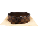 Louis Vuitton Monogram Damier Ebene Canvas LV Initiales Belt (85 / 24) M9807