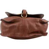 Chloé Grained Calfskin Marcie Hobo Saddle Shoulder Bag