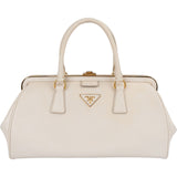 Prada Saffiano Lux Leather Frame Boston Handbag