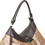 [🔄️B13 / F12] Gucci Monogram Crystal GG Canvas Abbey D-Ring Hobo Shoulder Bag - vintageandkickz