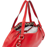 Gucci Red Pebbled Leather D-Ring Handbag