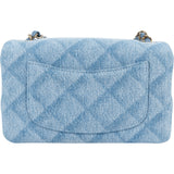 Chanel Quilted Denim Mini Rectangular Single Flap Crossbody Bag