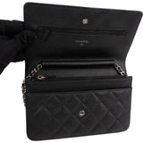 Chanel Quilted Caviar Leather Wallet on Chain Crossbody Bag