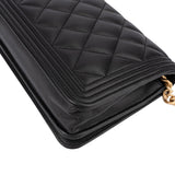 Chanel Quilted Lambskin Boy Wallet On Chain Crossbody Bag