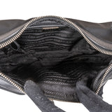 Prada Tessuto and Leather Triangle Hobo Shoulder Bag