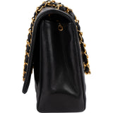 Chanel Quilted Lambskin 24K Gold Single Flap Crossbody Bag