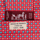 Hermès Geometric Flower Dot Print Silk Tie Krawatte