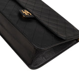 Chanel Quilted Lambskin 24K Gold Single Flap Shoulder Bag