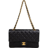 Chanel Quilted Lambskin 24K Gold Medium Double Flap Shoulder Bag