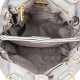 Miu Miu Grey Studded Leather Tote Handbag
