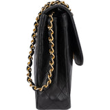 Chanel Quilted Lambskin 24K Gold Single Flap Shoulder Bag
